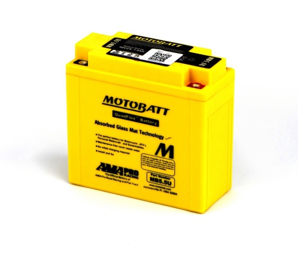 MotoBatt 12v Quad Flex AGM MB5.5U Battery Upgrade Replaces 12N5.5-3B & 12N5.5-4A