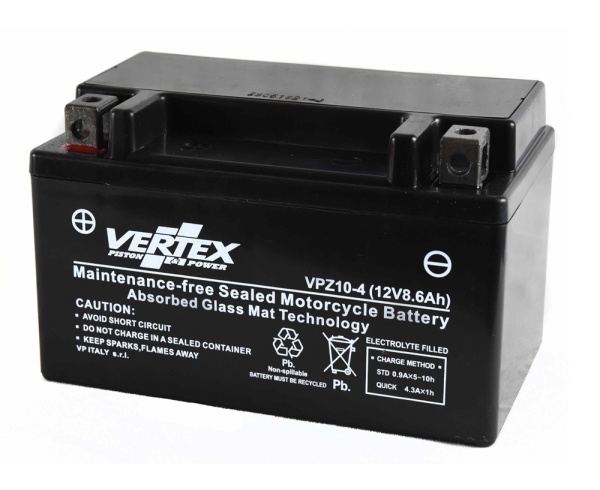Vertex Heavy Duty Sealed 12v AGM Battery VPZ10-4 Upgrade Replace CTZ10-S YTZ10-S