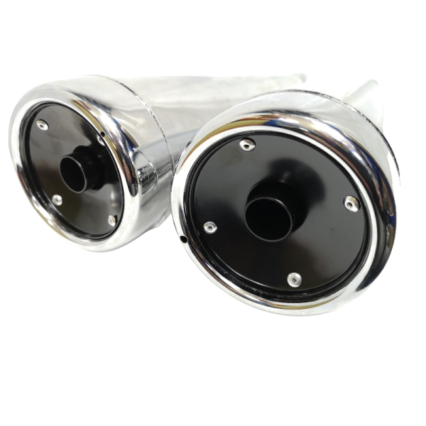 HONDA CX500 PAIR of OEM STYLE CHROME EXHAUST SILENCERS LEFT & RIGHT 1978 to 1984